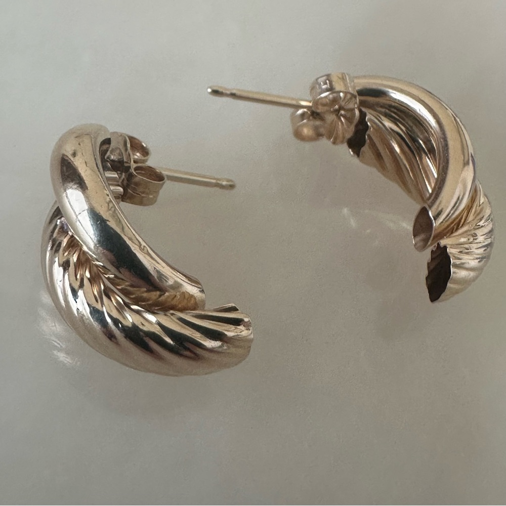 14k Solid Gold Earrings - Picture 6 of 14